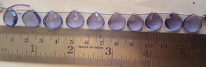 Hydro | Faceted Heart Shaped Briolette | 12mm Bead Size | 17cm Strand Length | 55 Carat