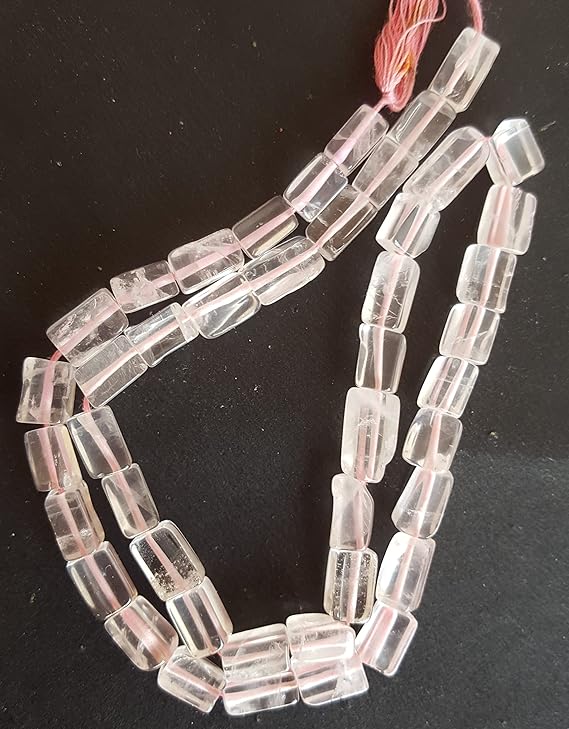 Rose Quartz | Smooth Cube | 5mm Bead Size | 33cm Strand Length | 79 Carats