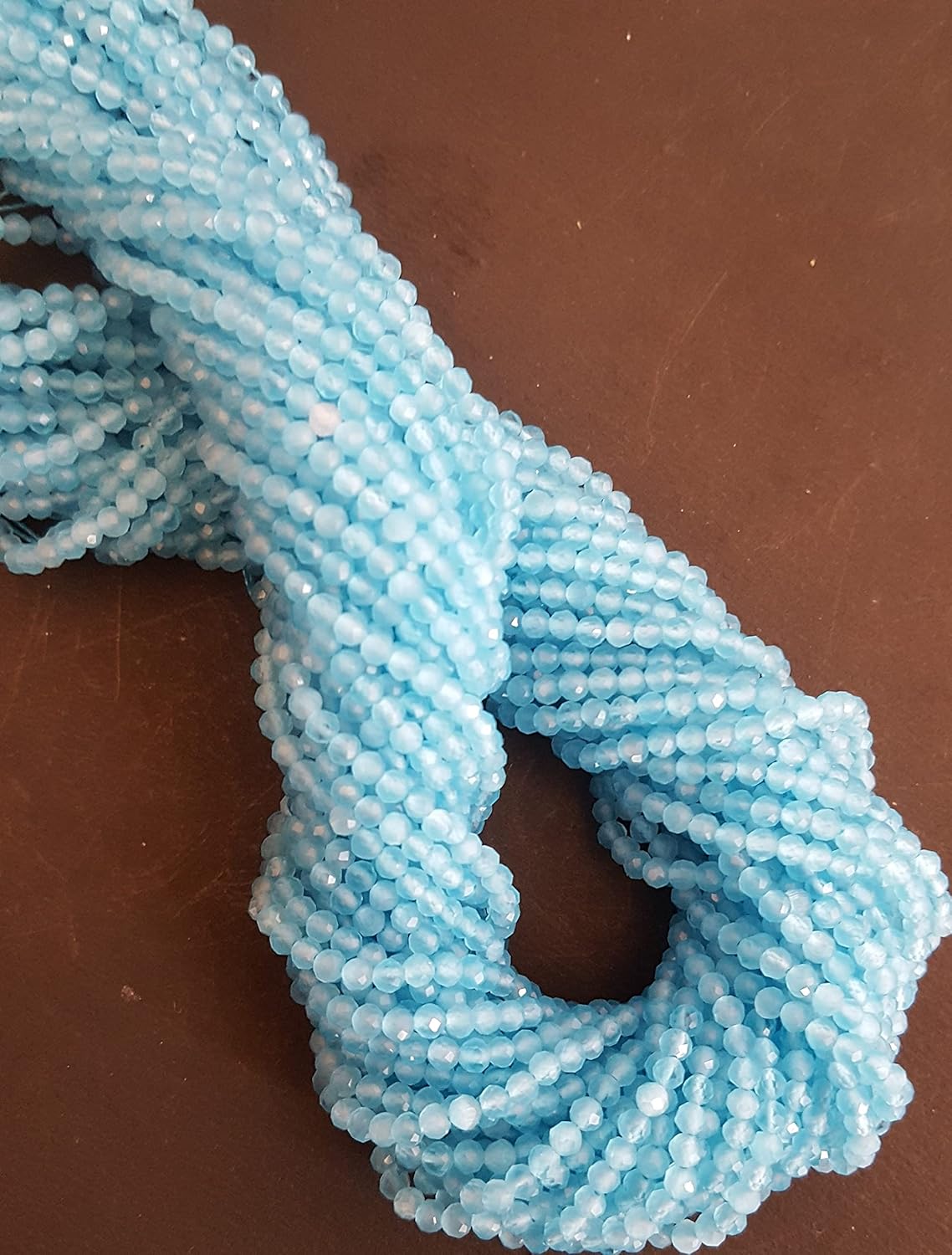 Blue Chalcedony | Faceted Rondelle | 2.5mm Bead Size | 35cm Strand Length | 15 Carats