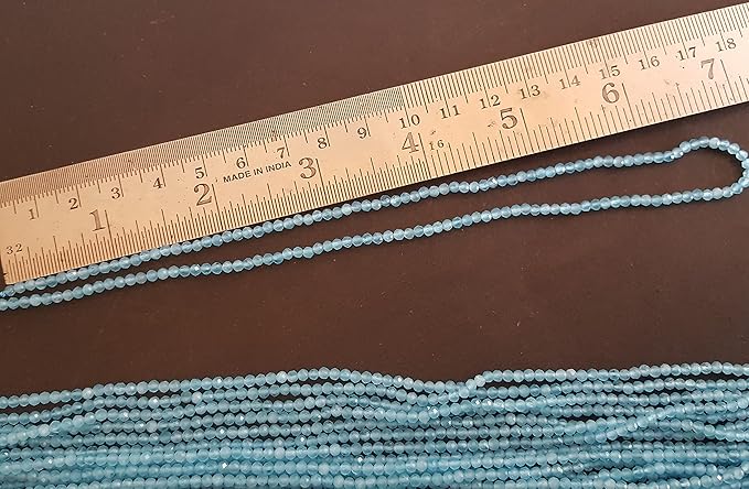Blue Chalcedony | Faceted Rondelle | 2.5mm Bead Size | 35cm Strand Length | 15 Carats