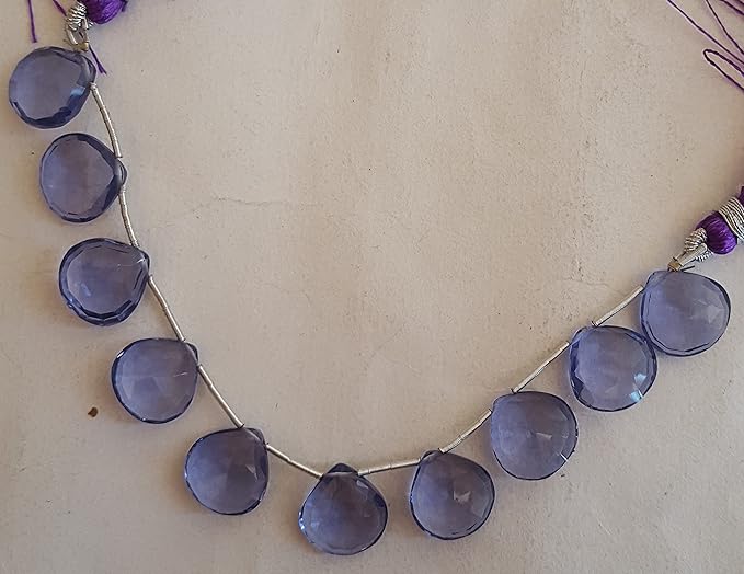 Hydro | Faceted Heart Shaped Briolette | 12mm Bead Size | 17cm Strand Length | 55 Carat