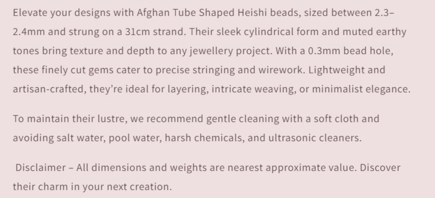 Text describing the product details of the gemstone beads , as seen on the Australian owned Melbourne Gemstone Beads shop.