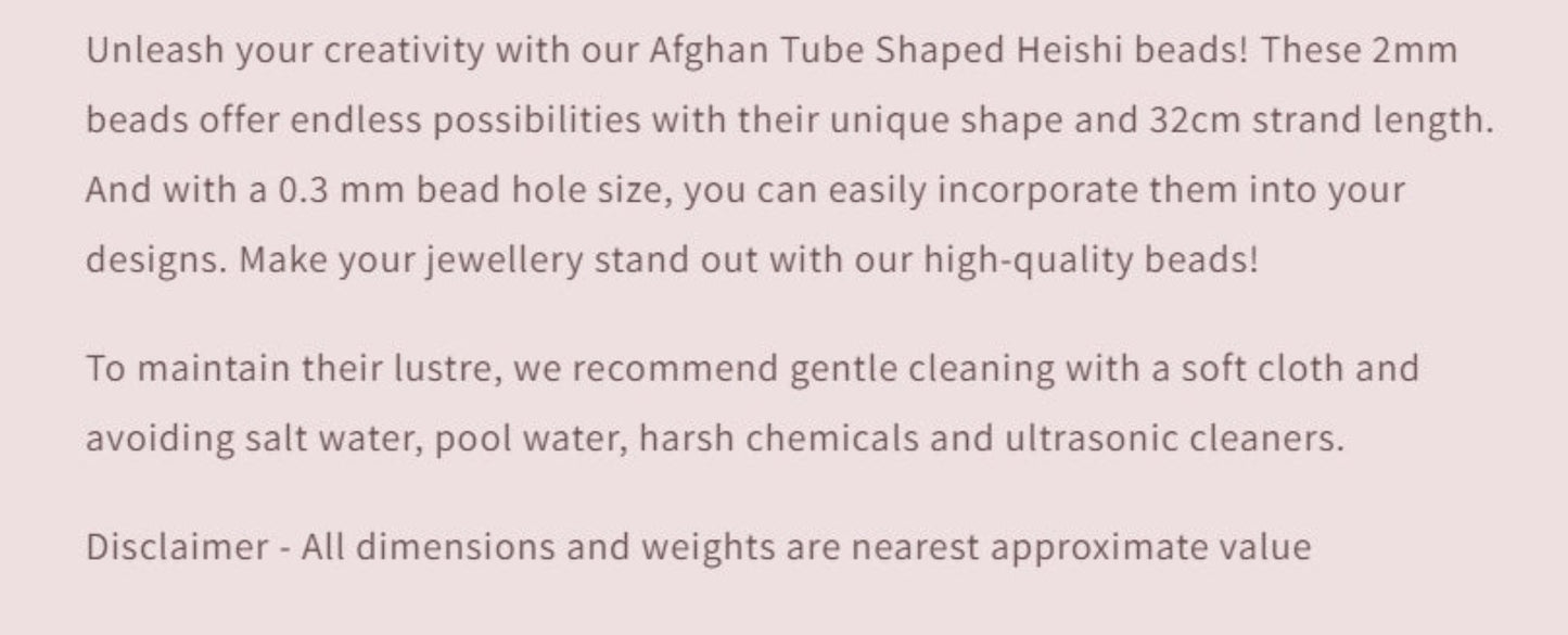 Text describing the product details of the gemstone beads , as seen on the Australian owned Melbourne Gemstone Beads shop.
