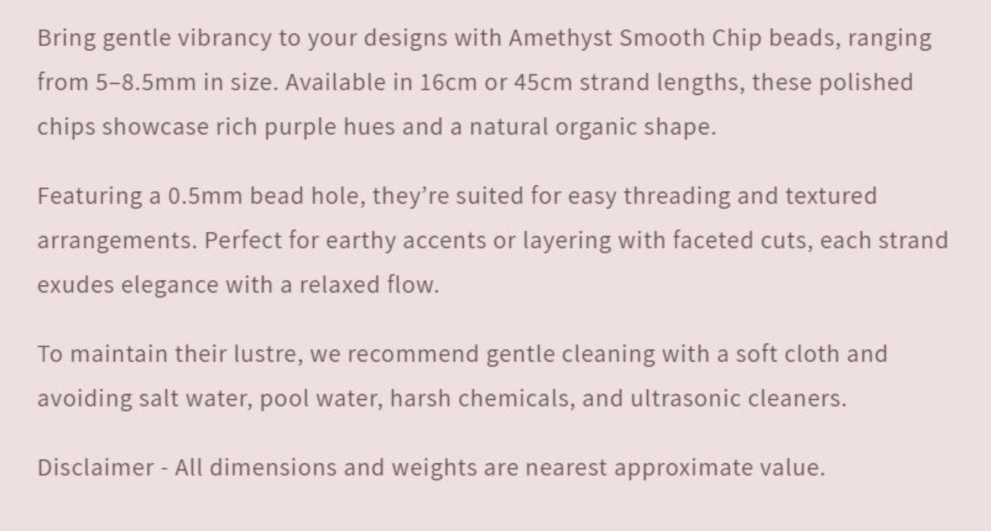 Text describing the product details of the gemstone beads , as seen on the Australian owned Melbourne Gemstone Beads shop.