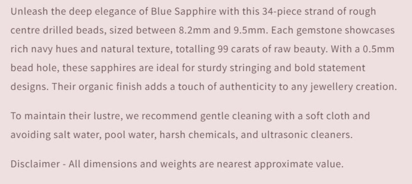 Text describing the product details of the gemstone beads , as seen on the Australian owned Melbourne Gemstone Beads shop.