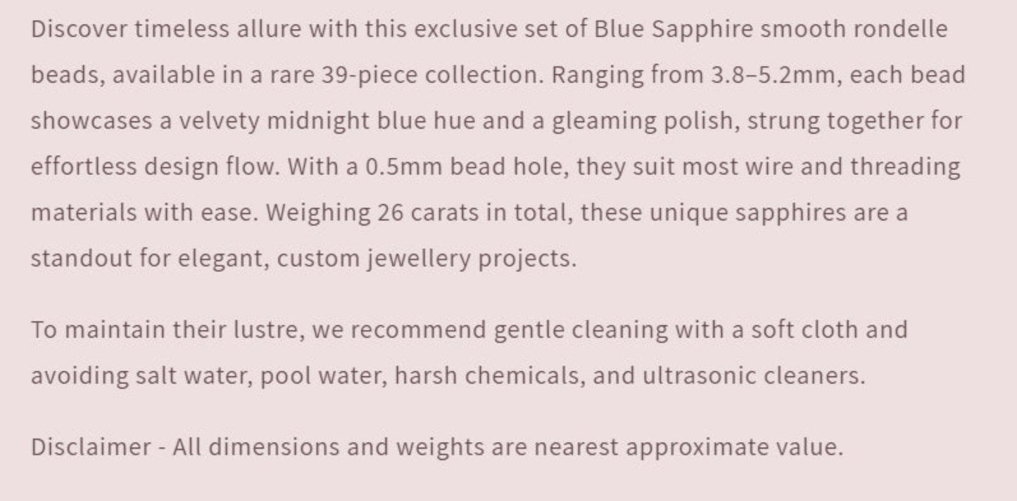 Text describing the product details of the gemstone beads , as seen on the Australian owned Melbourne Gemstone Beads shop.