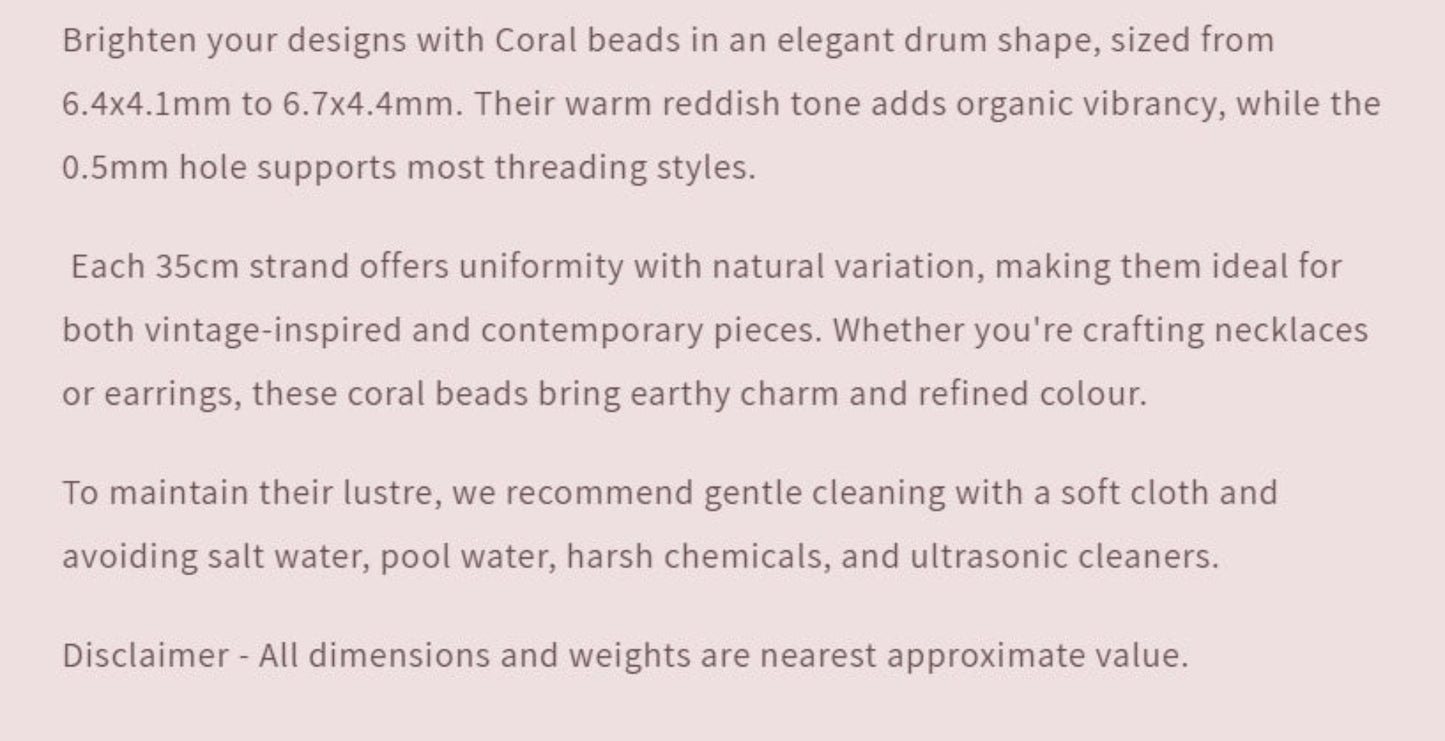 Text describing the product details of the gemstone beads , as seen on the Australian owned Melbourne Gemstone Beads shop.