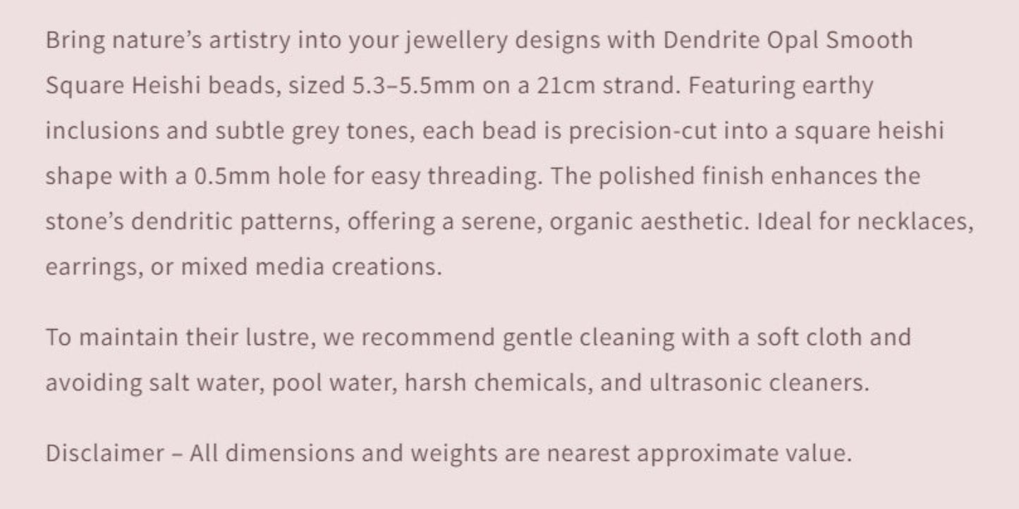 Text describing the product details of the gemstone beads , as seen on the Australian owned Melbourne Gemstone Beads shop.