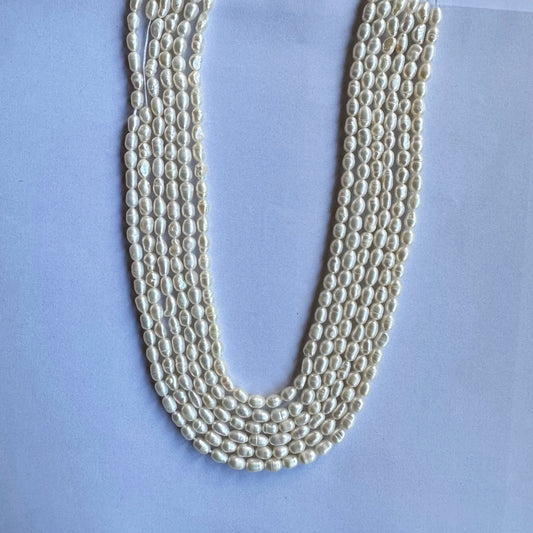 Fresh Water Pearl gemstone beads sparkle under soft lighting, enhancing their elegant smooth finish.