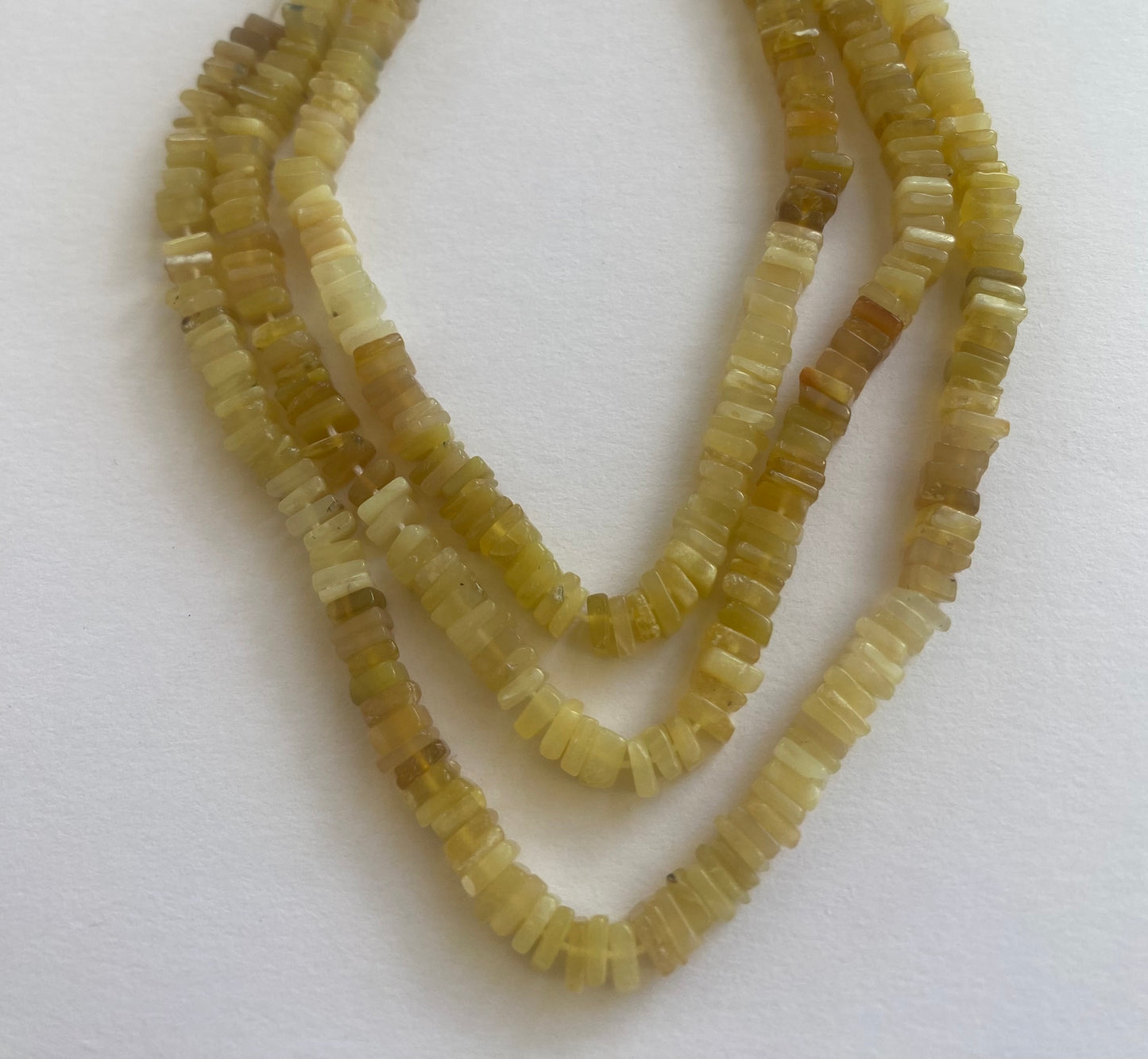 Yellow Opal | Smooth Square Beads | 5-5.5mm Bead Size | 20cm Strand Length