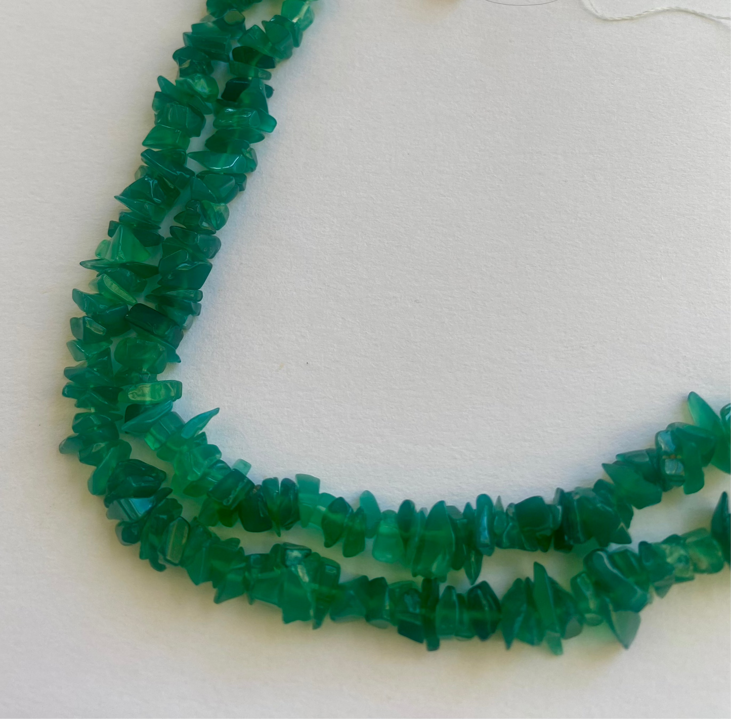 Uncut Chips Green Onyx,measuring 5-10mm - shop gemstone beads for unique jewellery.