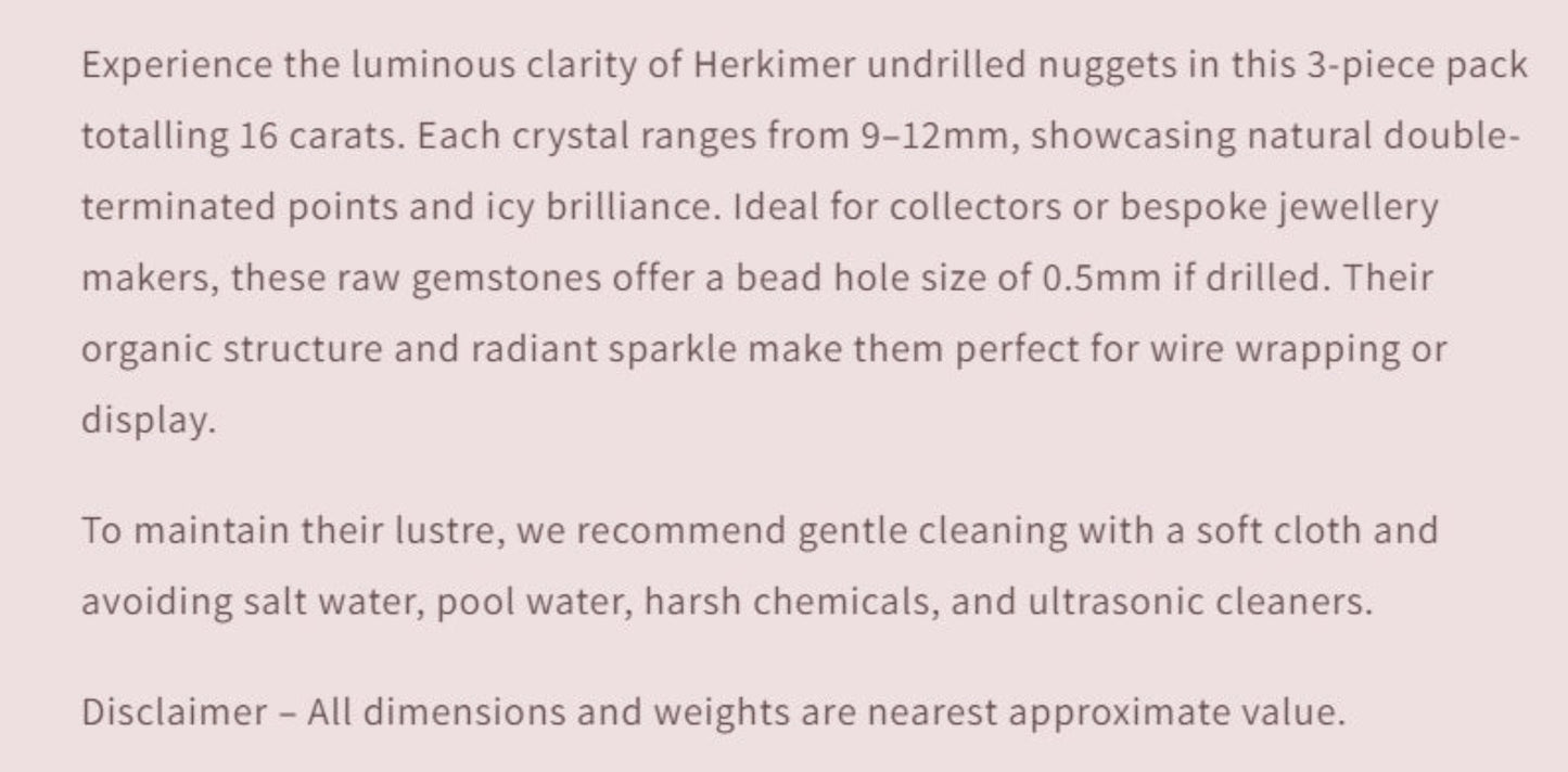 Text describing the product details of the gemstone beads , as seen on the Australian owned Melbourne Gemstone Beads shop.