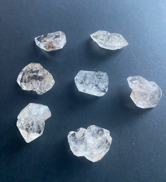 Elegant herkimer diamond beads, showcasing a sleek design.