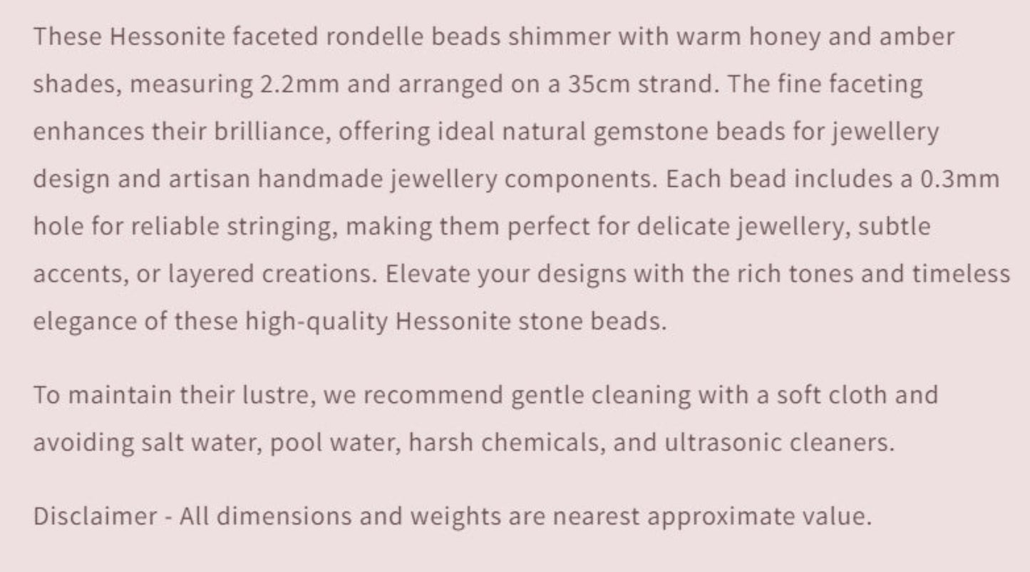 Text describing the product details of the gemstone beads , as seen on the Australian owned and trusted bead supplier, Melbourne Gemstone Beads.