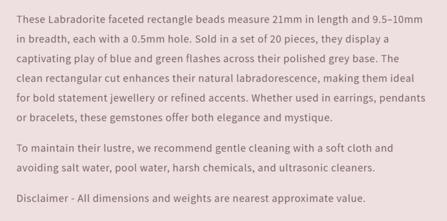 Text describing the product details of the gemstone beads , as seen on the Australian owned Melbourne Gemstone Beads shop.