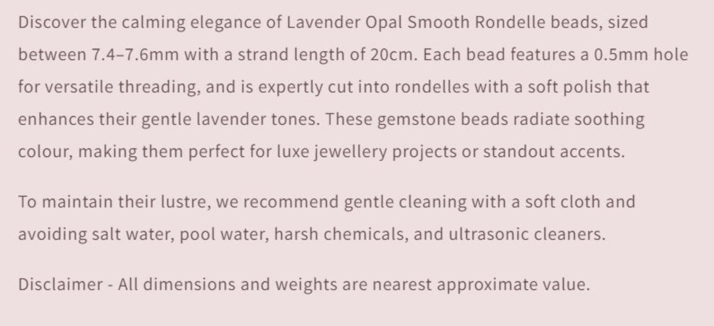 Text describing the product details of the gemstone beads , as seen on the Australian owned Melbourne Gemstone Beads shop.