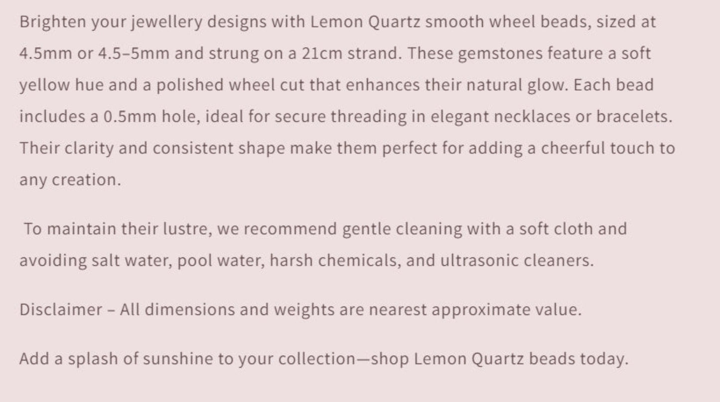 Text describing the product details of the gemstone beads , as seen on the Australian owned Melbourne Gemstone Beads shop.