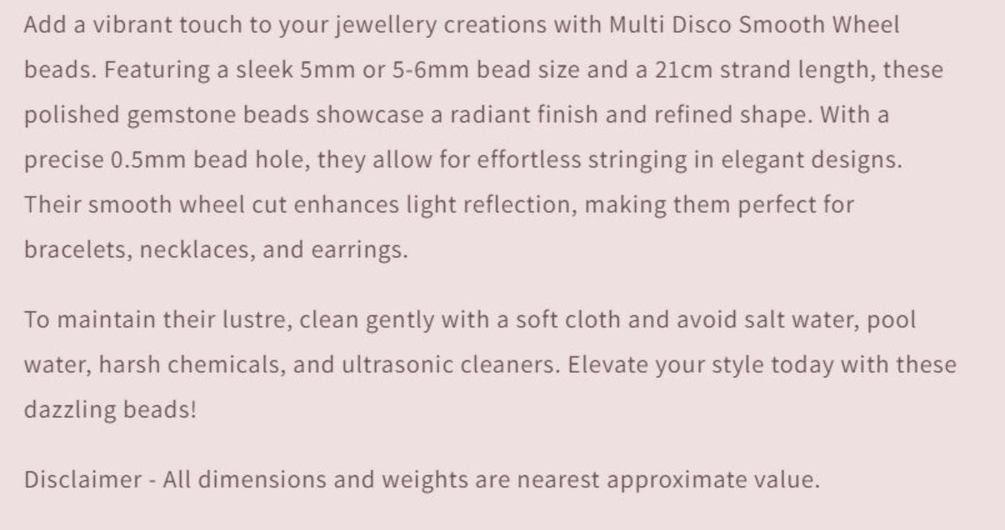 Text describing the product details of the gemstone beads , as seen on the Australian owned Melbourne Gemstone Beads shop.