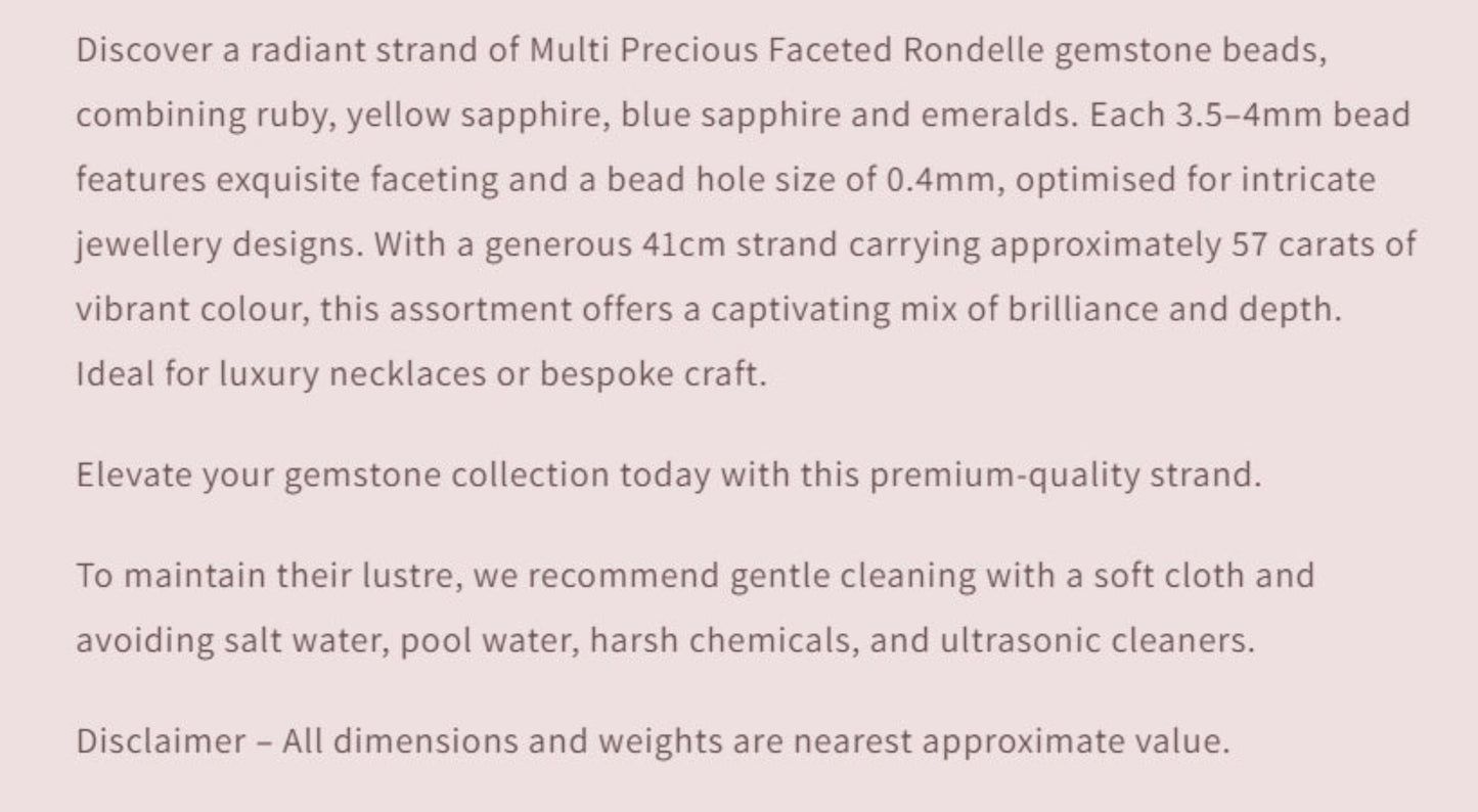 Text describing the product details of the gemstone beads , as seen on the Australian owned Melbourne Gemstone Beads shop.