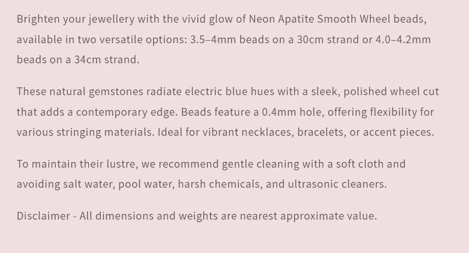 Neon Apatite | Faceted Rondelle | 3.5-4mm or 4.0-4.2mm Bead Size