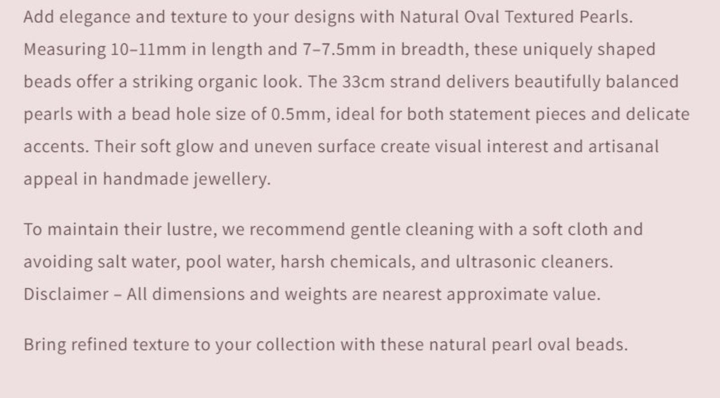 Text describing the product details of the gemstone beads , as seen on the Australian owned Melbourne Gemstone Beads shop.