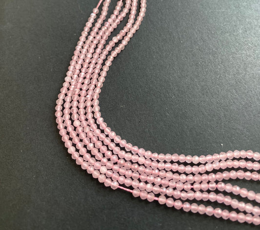 Elegant strand adorned with 2.5mm faceted rondelle amethyst stones, showcasing a rich colour.