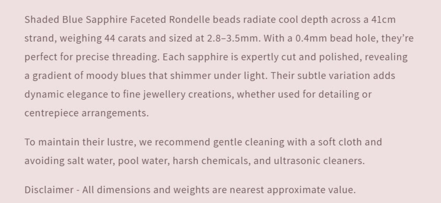 Text describing the product details of the gemstone beads , as seen on the Australian owned Melbourne Gemstone Beads shop.