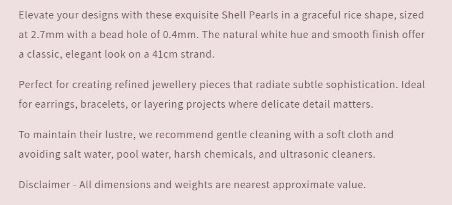 Text describing the product details of the gemstone beads , as seen on the Australian owned Melbourne Gemstone Beads shop.