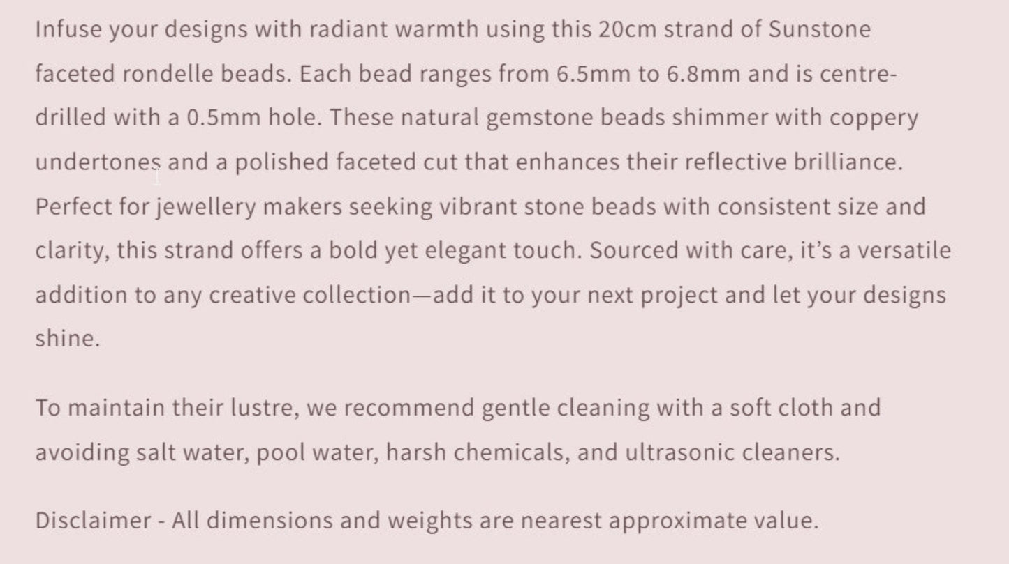 Text describing the product details of the gemstone beads , as seen on the Australian owned and trusted bead supplier, Melbourne Gemstone Beads.