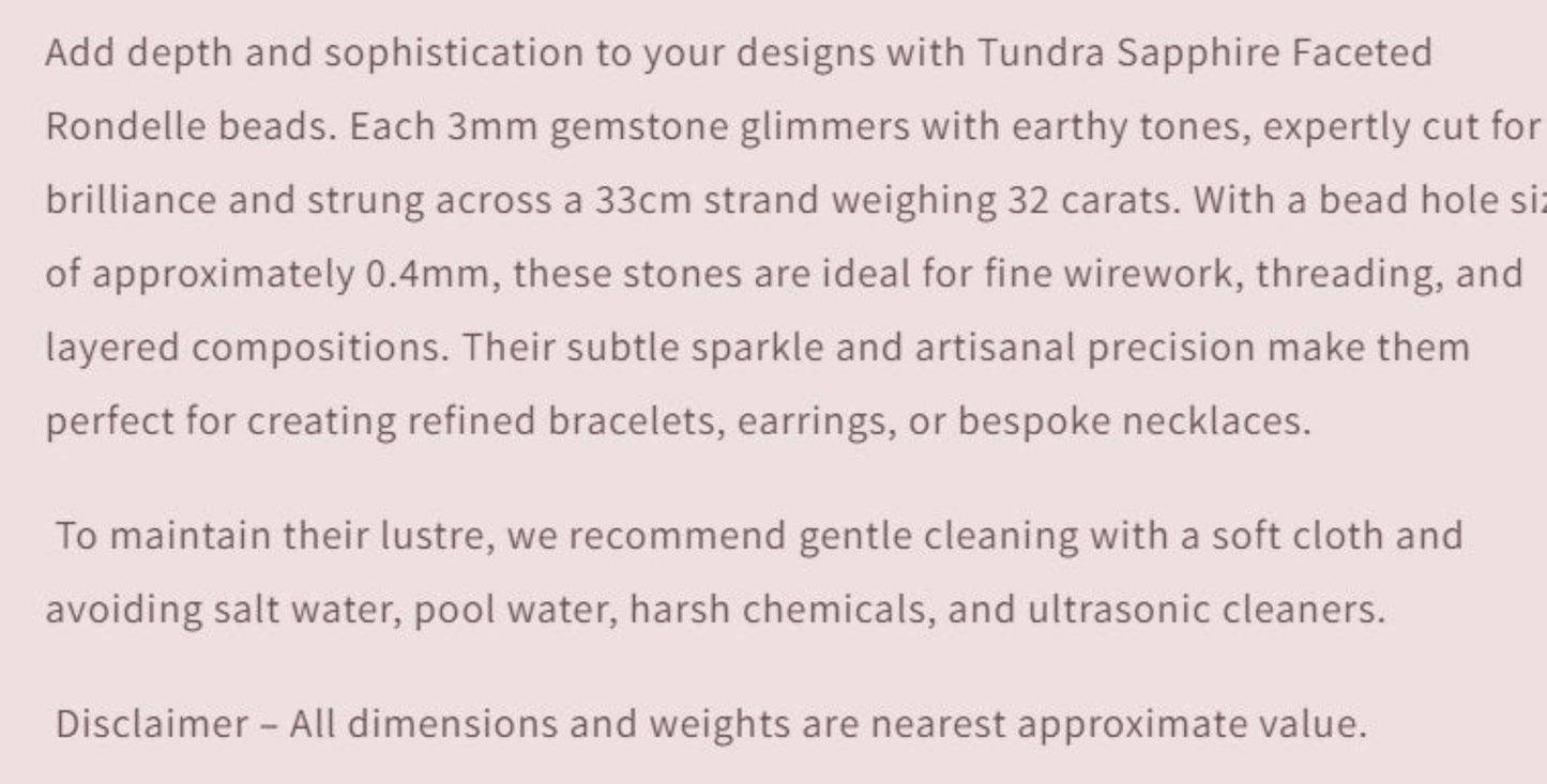 Text describing the product details of the gemstone beads , as seen on the Australian owned Melbourne Gemstone Beads shop.