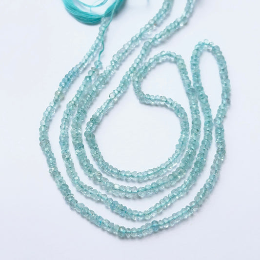 Close‑up of Lavender Opal stone beads in faceted rondelle cut, highlighting pastel tones for handmade jewellery components.