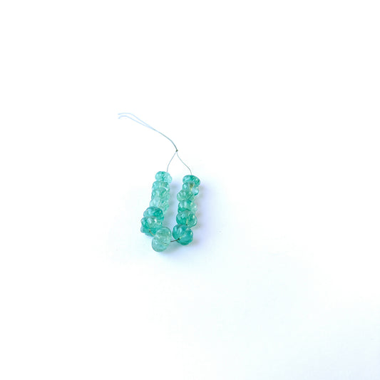 Beryl | Pumpkin Cut | 9-11.4mm Bead Size | 13 Pieces | 61 Carats