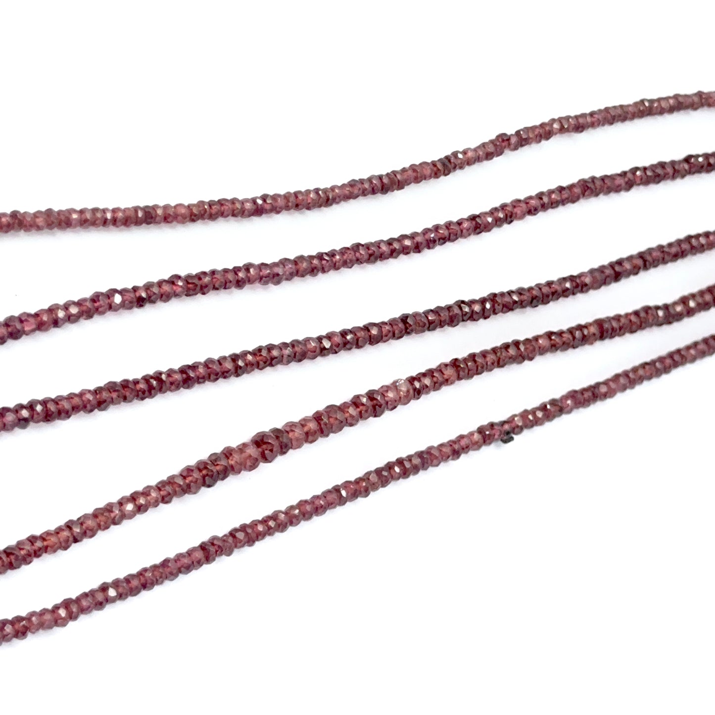 Burma Garnet faceted rondelle 2.8–3.6mm gemstone.