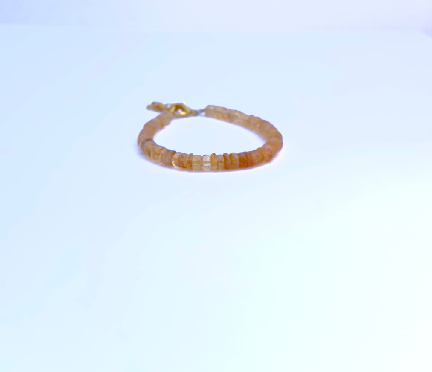 Elegant citrine bracelet featuring 44 carats and 1cm extension clasp.