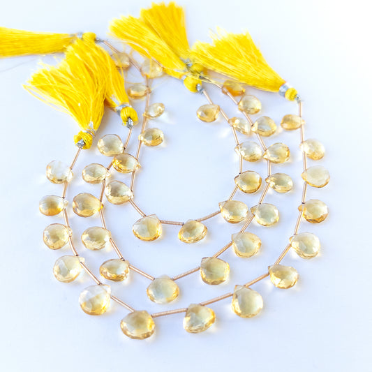 Authentic Citrine gemstone beads showcasing radiant colour, fine faceting and premium bead quality for jewellery designers.
