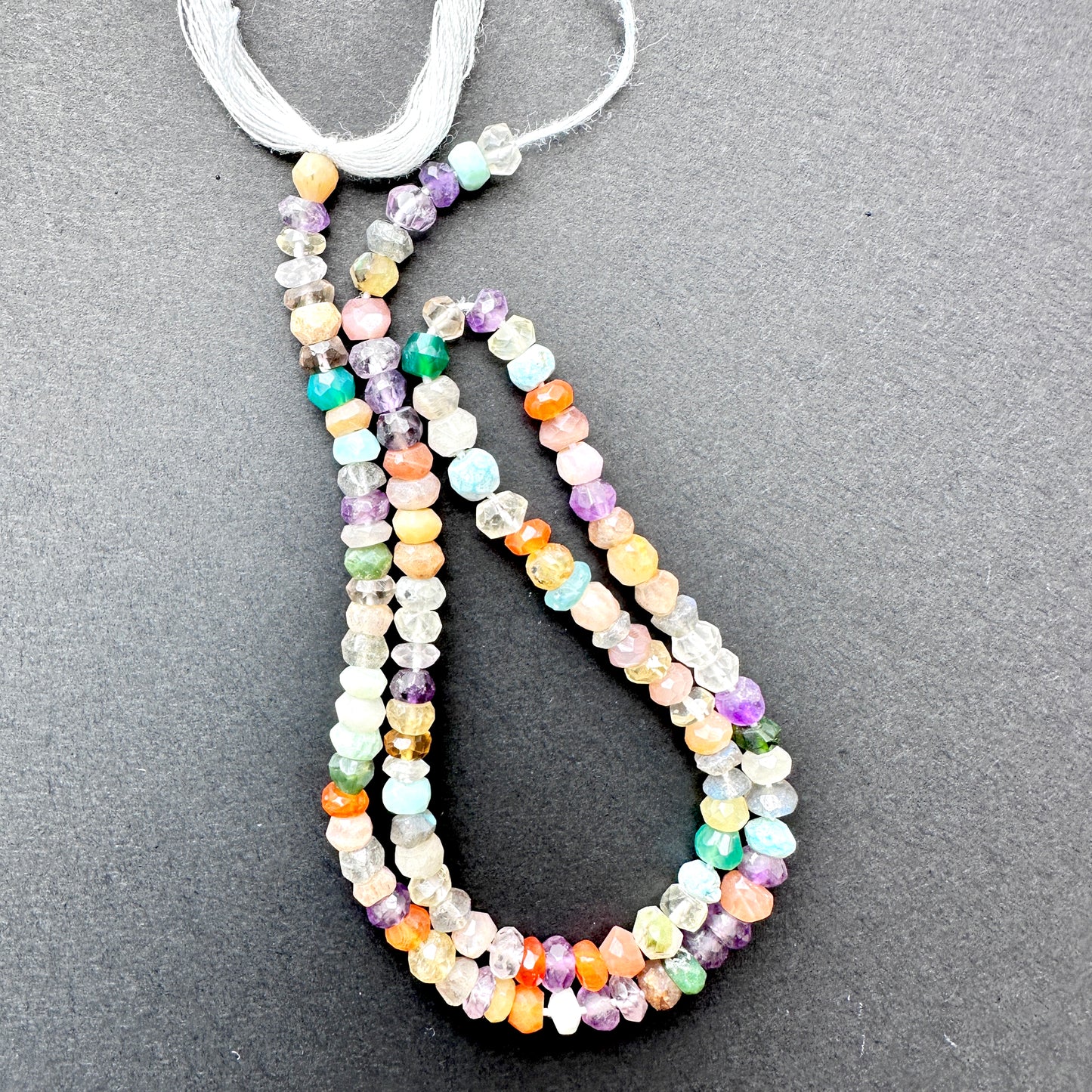 Natural gemstone beads in Disco, 4.3-4.5mm size, ideal for glamorous DIY jewellery designs.