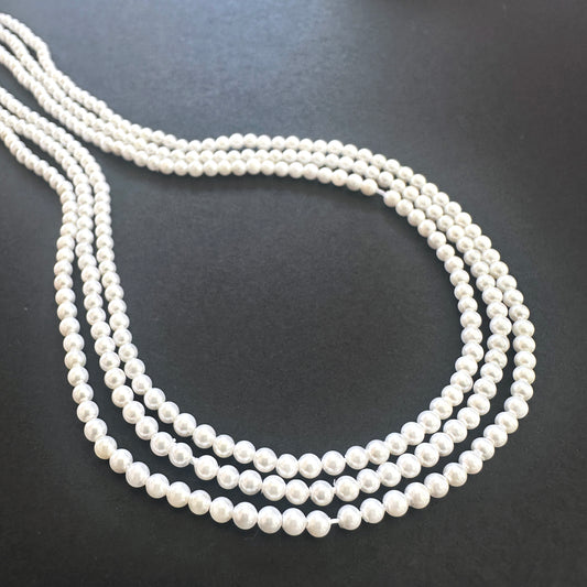 Natural gemstone beads in Freshwater Pearl, arranged on a 41cm strand with consistent shape.