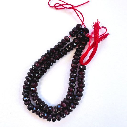 Handmade jewellery components featuring premium 6.0mm Garnet stone beads.