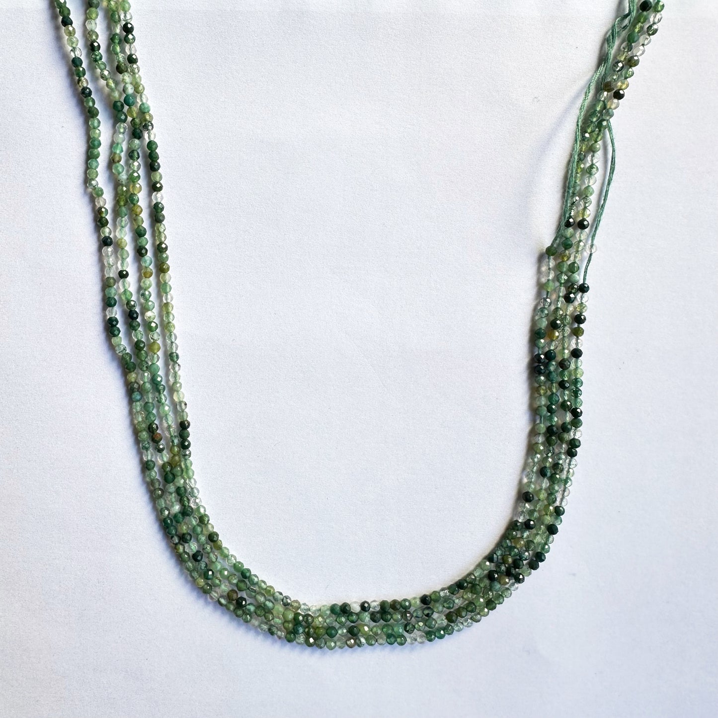 Green Aventurine | Faceted Rondelle | 2.2-2.3mm Bead Size | 33cm Strand Length