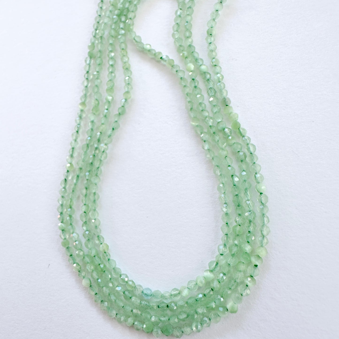 High-quality Green Chalcedony natural gemstone beads with vibrant colour and clarity.