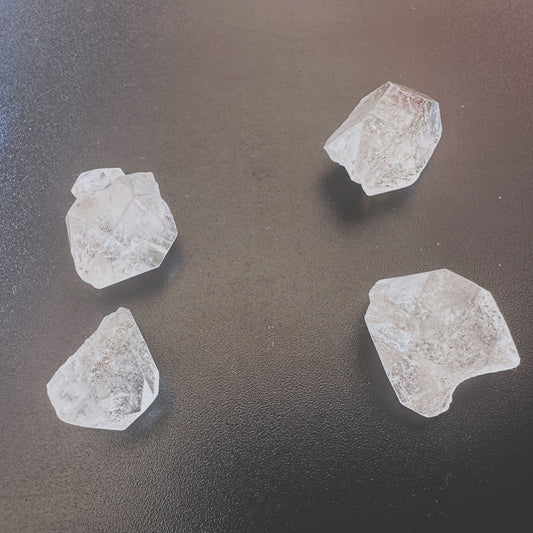 Herkimer rough nugget gemstones in 10-15mm size with natural clarity and raw sparkle.