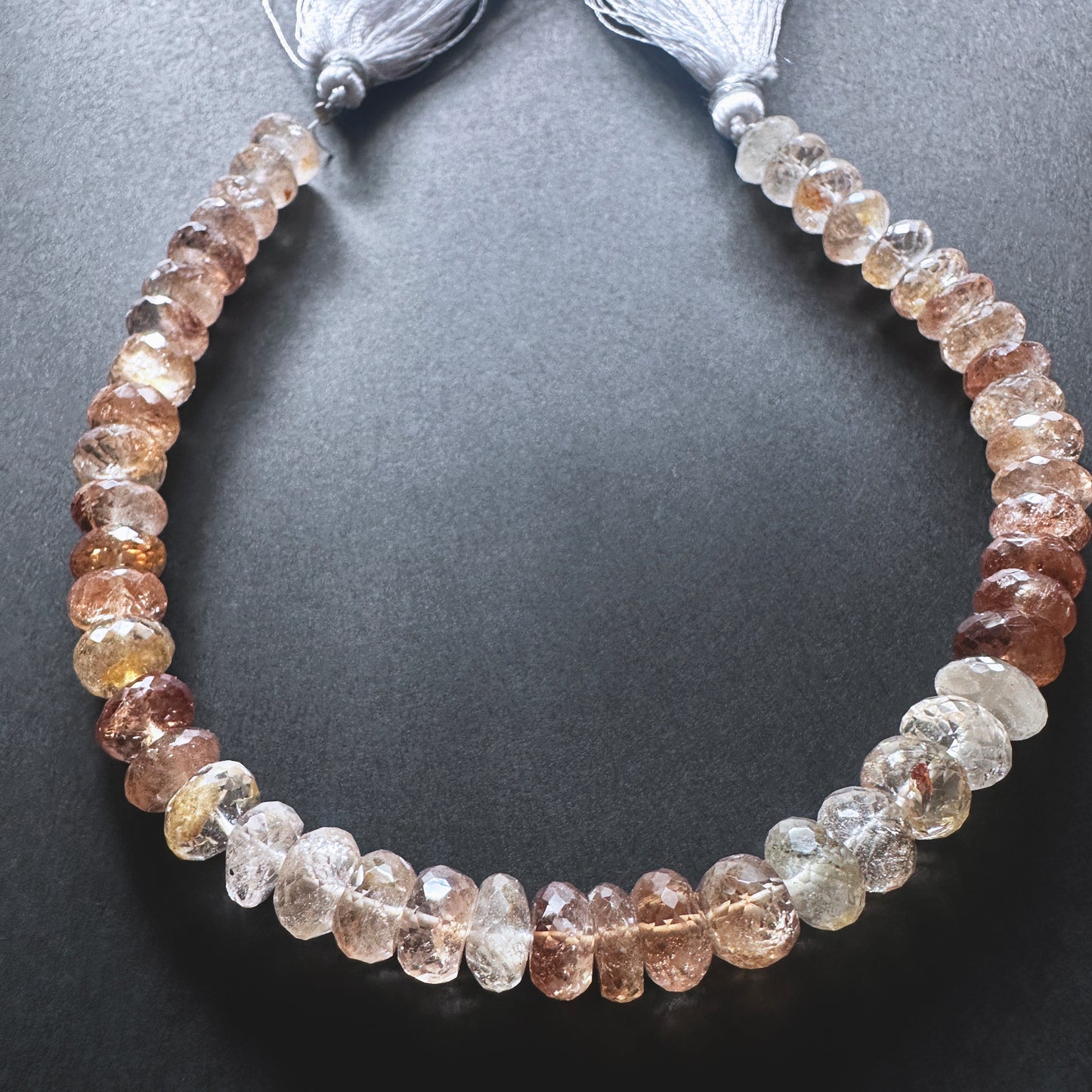 Imperial Topaz | Faceted Rondelle| 8-8.5mm Bead Size | 23cm Strand Length