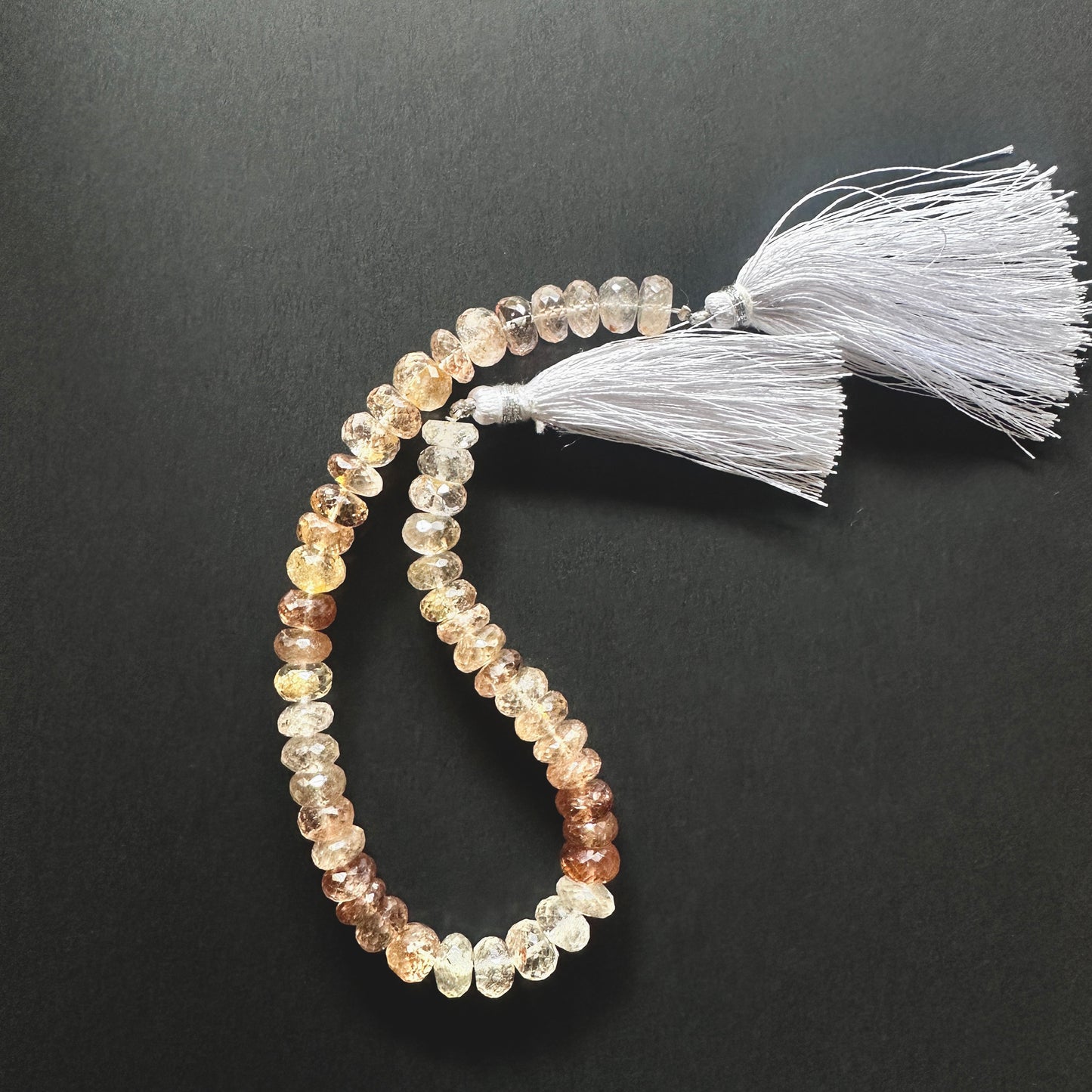 Imperial Topaz | Faceted Rondelle| 8-8.5mm Bead Size | 23cm Strand Length