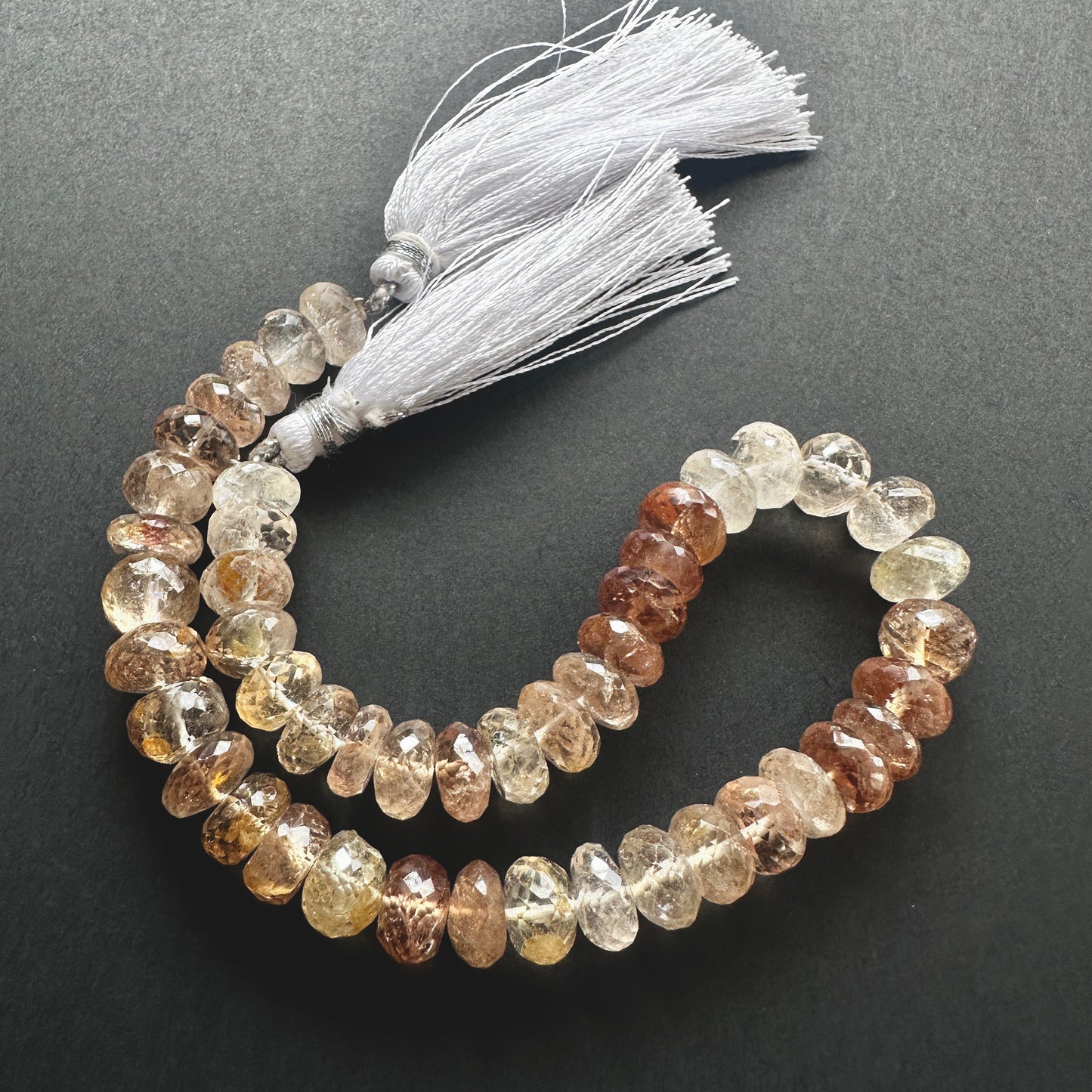 Imperial Topaz | Faceted Rondelle| 8-8.5mm Bead Size | 23cm Strand Length