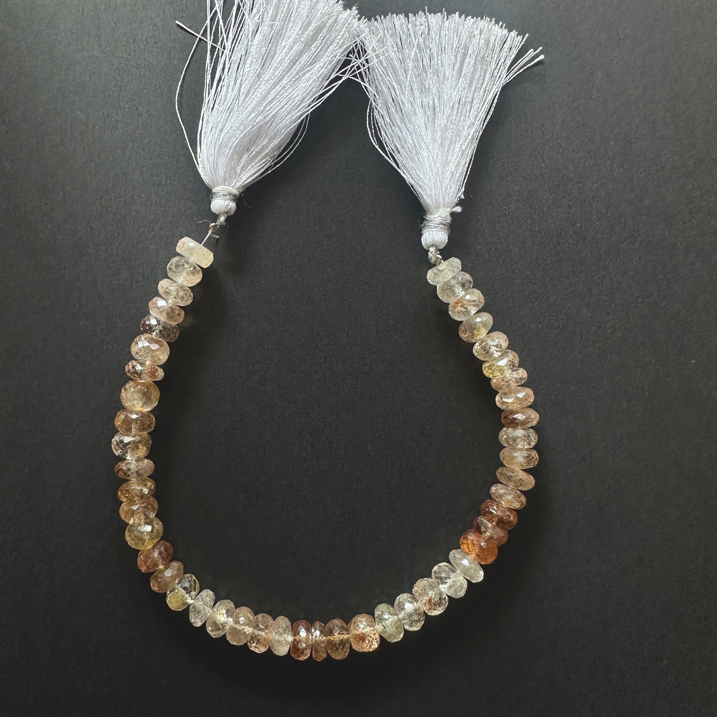 Imperial Topaz | Faceted Rondelle| 8-8.5mm Bead Size | 23cm Strand Length