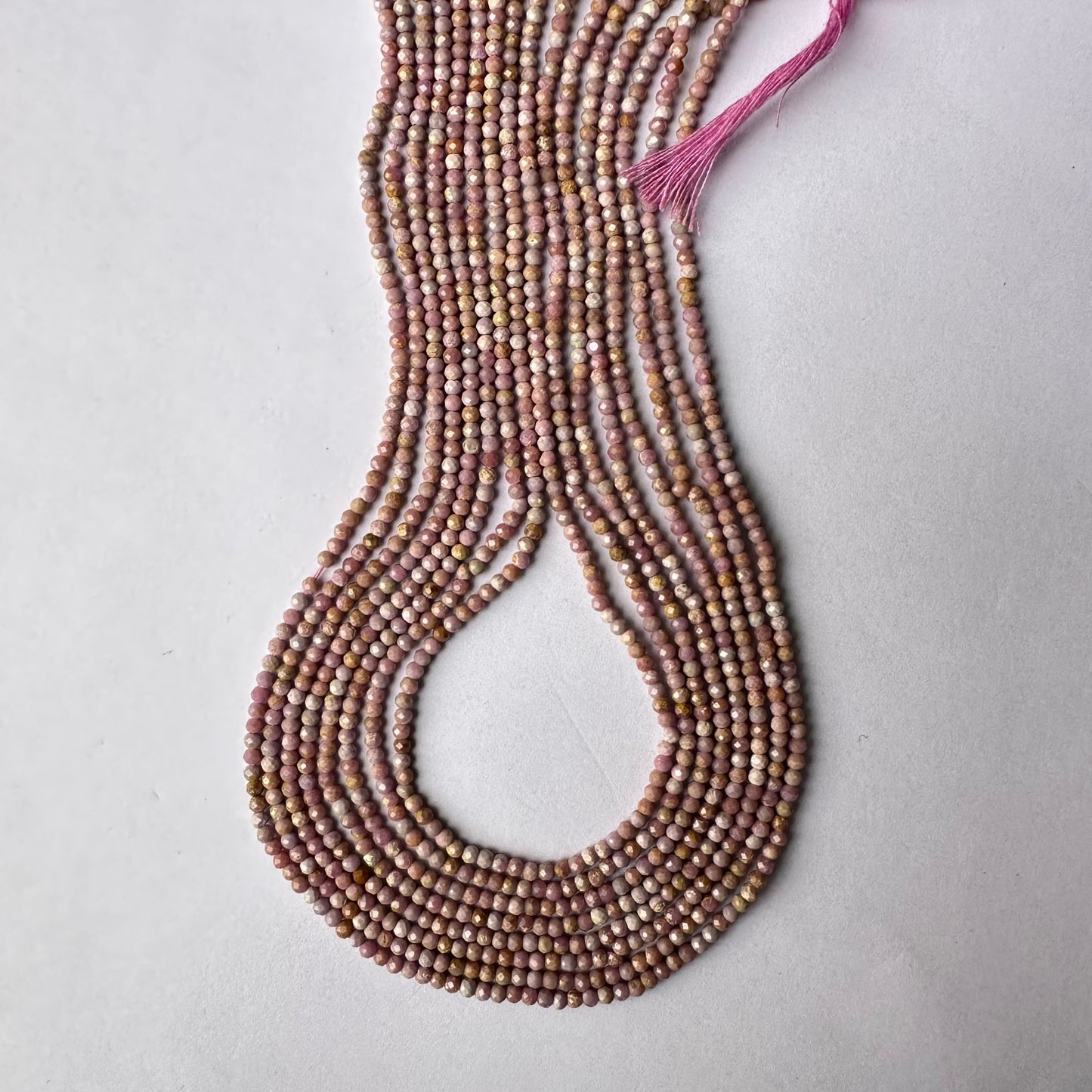 Lavender Opal rondelle beads with brilliant shine and precise faceting.