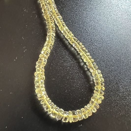 High-quality Lemon Quartz wheels with 0.5mm bead holes and luminous colour