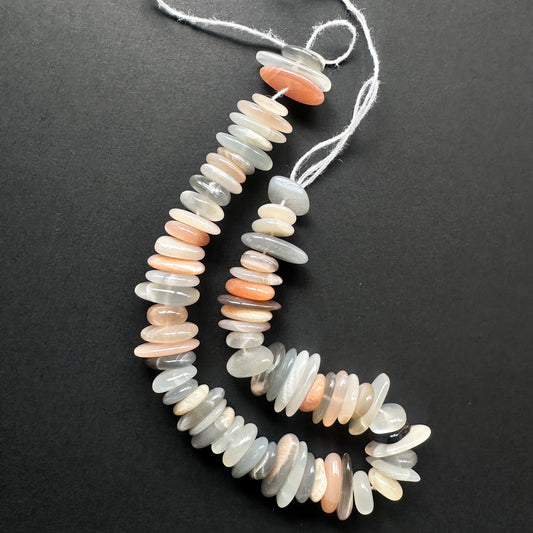 Stone beads featuring 9-15mm Multi Moonstone with high-quality shine and smooth finish.
