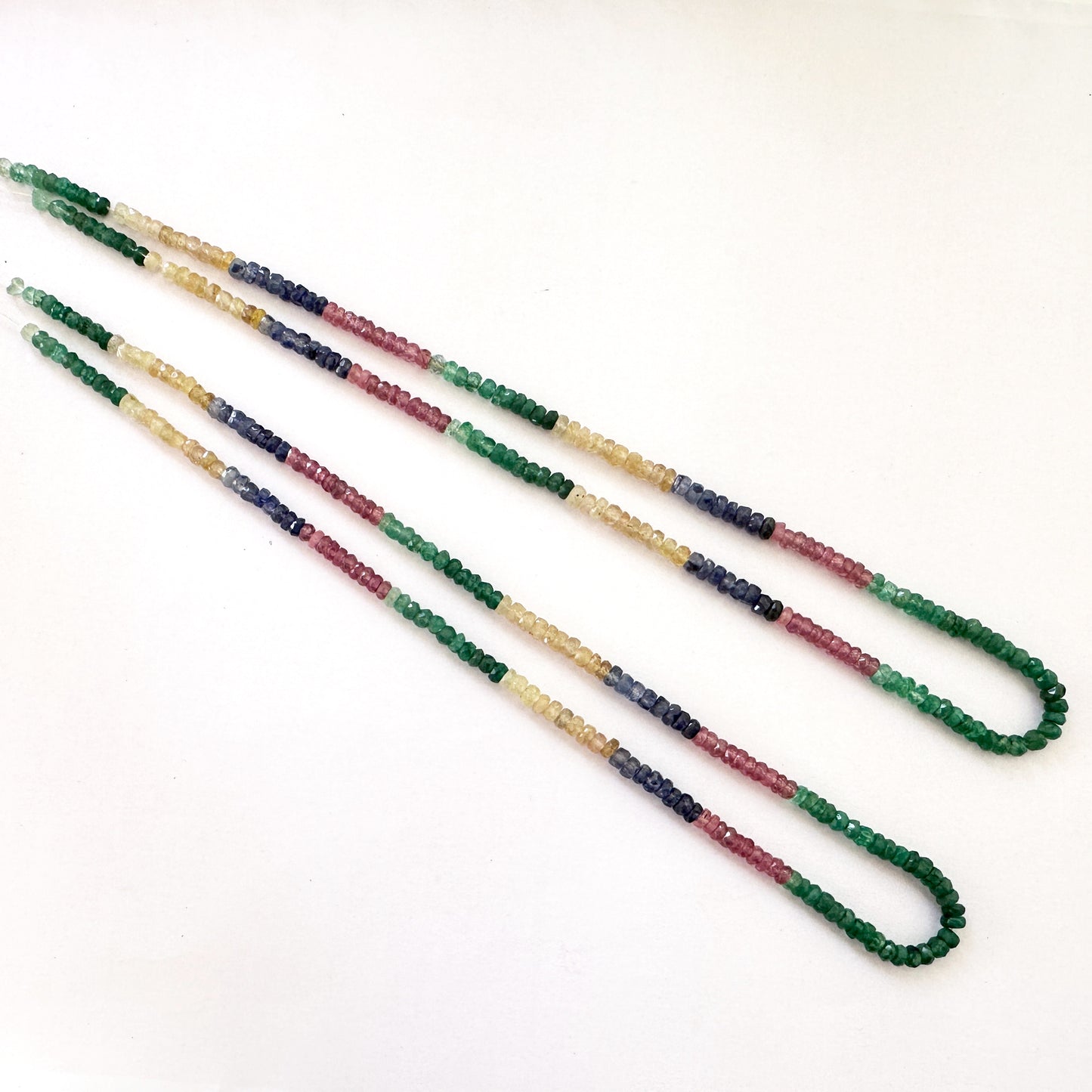Vibrant Multi Precious faceted rondelle beads in assorted colours with brilliant shine and high-quality finish.