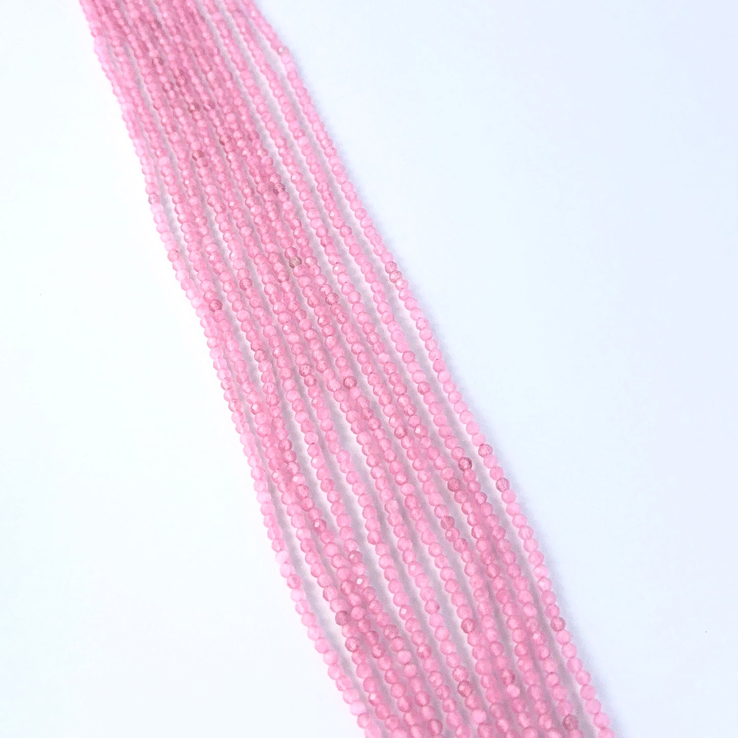 Pink Quartz | Faceted Rondelle | 2.5mm Bead Size | 36cm Strand Length